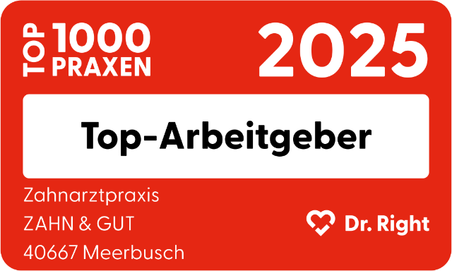 zahnarztpraxis zahn & gut auszeichnung top arbeitgeber 2025 dr. right